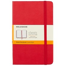 Записная книжка «Classic Medium» А6+, 120 листов в линейку, красная, Moleskine