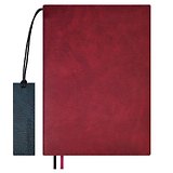 Ежедневник недат. А5+ 160л 175x245 "Шеврет" бордовый, иск.кожа, мягкий переплет, блинт.тиснение, офсет, ляссе.