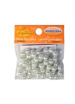 Майолика скрепленные бусины белые (00009513) (40шт) (8мм) (упаковка)