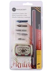 Держатель для пера с 5 перьями "Copperplate & Shadow" блистер, Manuscript 