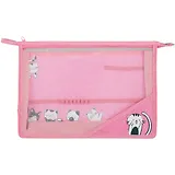 Папка для труда А4 "Игривые котята" 33*23см пластик, молния, внутр.блок для канц.принадлежностей