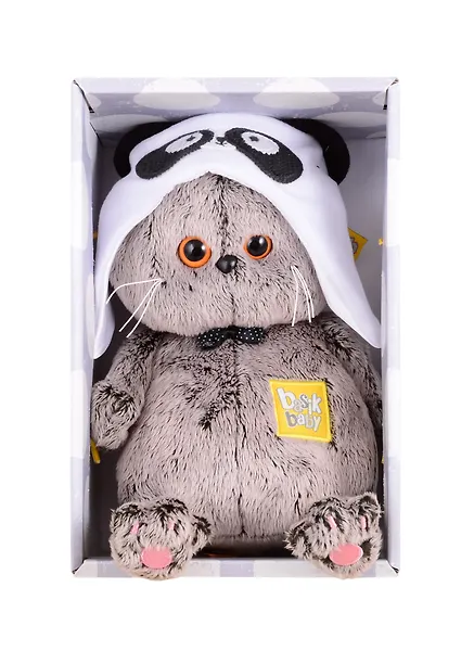 Игрушка мягкая Budi Basa, Басик BABY в шапке - панда (20 см) (BB-070)
