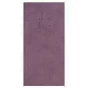 Еженедельник дат. 2026г. 64л 80х165 мм "Тиволи глосс" сиреневый, кожзам, мягк.переплет, блинт.тиснение, офсет, справ.мат-лы, инд.уп