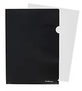 Папка-уголок А4 "Diamond Total Black" пластик, черная, Erich Krause