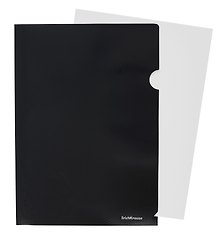 Папка -уголок «Diamond Total Black» А4, пластик, черная, Erich Krause