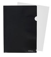 Папка-уголок А4 "Diamond Total Black" пластик, черная, Erich Krause