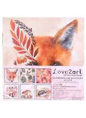Салфетки для декупажа «Оранжевая осень», ассорти, 6 штук, Love2art