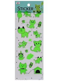 Наклейки светящиеся Кошки, WX-0110k