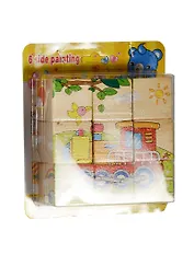 Кубики деревянные в блистере,  транспорт (15-02300-3)