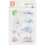 Наклейки бумажные «Planets», 6 листов - 0