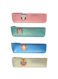 Пенал на молнии Совы Lovely Own (XZ-DM10) (12104500) (ПВХ бокс) (кожзам) (21х6) (Небесный дракон)