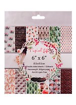 Бумага для скрапбукинга двусторонняя Tropical Life, 15,2*15,2 (12дизайнов 12 листов)