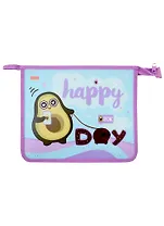 Папка для тетрадей А5 "СЧАСТЛИВЫЙ АВОКАДО" молния, пластик