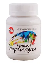 Акрил художественный 100 мл, белила цинковые