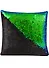 Подушка с пайетками черная с зеленым (3894) (37х37) - 0