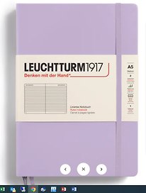 Книга для записей A5, 125 листов в линейку "Smooth Colours", твердая обложка, цвет сиреневый, Leuchtturm1917