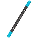 Маркер акварельный "Сонет", двухсторон., кисть и тонкий наконечник, циан, сонет