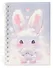 Записная книжка А6 80л лин. "Зайка" дутая ПВХ-обл., спираль, дизайн.блок, ассорти - 1