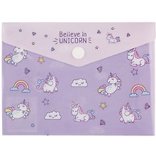 Папка -конверт «Unicorn pattern» А6 на кнопке