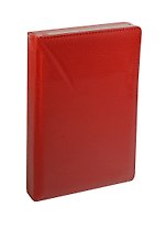 Ежедневник полудат. А5 192л "Classic" ZODIAC темно-красный, иск.кожа, поролон, тон.бумага, справ.мат-лы, ляссе, Listoff