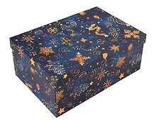 Коробка подарочная "НОЧНЫЕ ГРЕЗЫ" 30.5*20*13см, Новый год, картон