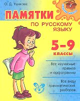 Памятки по русскому языку.  5-9 классы