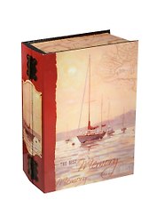 Шкатулка-книга с замком МДФ Яхта (19,5*14,7*6,3) (40156)