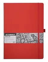 Скетчбук 21*29.7 80л "Sketchmarker" красный, 140г/м2, слоновая кость, тв.обл