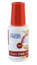 Клей ПВА 20г с кисточкой, FORUM Office Collection