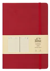 Ежедневник дат. 2025г. А5 176л "Joy Book" пряное вино, 7Б, тв.переплет, иск.кожа, резинка, карман, скругл.углы, тонир.блок, ляссе, инд.уп