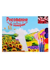 Набор для раскрашивания по номерам ТМ Рыжий Кот Холст Стая фламинго 30х40см Х-9116