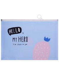 Папка на молнии А4 «My Hero», прозрачная, с расширением, в ассортименте