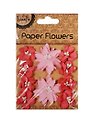 Набор для творчества Цветы с бусинами Paper Flower 2больш.+ 8маленьк.,розовые с красными