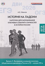 История на ладони. Карточки для запоминания ключевых событий и личностей в истории России. Выпуск 5. Внутренняя и внешняя политика, общественное движение в России в XX – начале XXI в.