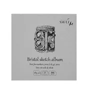 Скетчбук 9*9см 32л "SMLT Art Authenticbaby Bristol", 185г/м2, белая бумага, 7БЦ