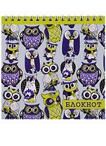 Блокнот 60 листов клетка "СОВЫ"