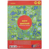 Фетр цветной A4 deVENTE Оттенки синего (8040686) (5 цв) (5 л) (толщина 2мм) (упаковка)