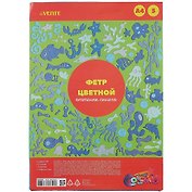 Фетр цветной A4 deVENTE Оттенки синего (8040686) (5 цв) (5 л) (толщина 2мм) (упаковка)