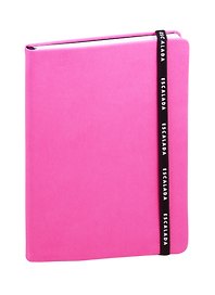 Книга для записей, А5, 96 листов, розовая, искусcтвенная кожа, с ляссе, Escalada
