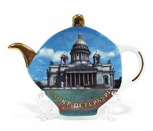 Сувенир, Акм, Подставка-чайник, Исаакиевский собор для чайных пакетиков, керамика