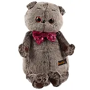 Игрушка мягкая Budi Basa, Басик в галстуке-бабочке в пайетках (В1) 30см Ks30-095