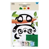 Аппликация из песка и цветной фольги ТРИ СОВЫ "Панда", с раскраской