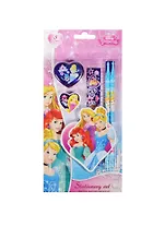 Набор канцелярский "Принцессы" (линейка, 2 ч/г карандаша с ласт., ласт. фигур., точилка), блистер, Disney