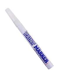 Маркер-краска «White Slim» белый 2 мм, для керамики, камня, металла, MunHwa
