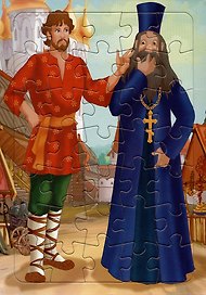 Паззл Сказка о Попе и работнике его Балде. 35 элементов (21х29,5 см)