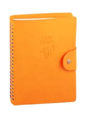 Ежедневник недат. А5 96л Foxy оранжевый, иск.кожа, интегр.перепелет, блинт.тиснение, ляссе