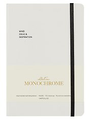 Ежедневник недатированный «Monochrome» А5, белый, 96 листов, экокожа, InFolio