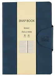 Книга для записей. А5 80л лин. "Snap book. No 6" иск.кожа, тв.переплет, магн. клапан, термотеснение, ляссе, инд. уп.