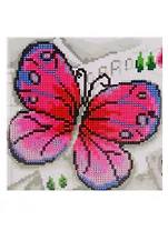 Набор для творчества TUKZAR Алмазная мозаика 20х20см Бабочка, на подрамнике, частичная выкладка