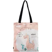 Сумка-шоппер Динозаврик цветная, текстиль 40см.*32см.